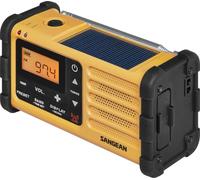 Sangean MMR-88 Notfall-Outdoorradio FM/AM Solarpanel Handkurbel LED-Taschenlampe Schwarz/Gelb