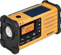 N/A FM Sangean MMR-88 noir, jaune fonction de charge de la batterie, lampe de poche, rechargeable, manivelle, panneau solaire