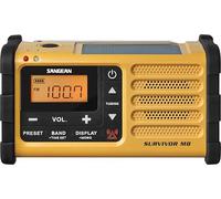 N/A FM Sangean MMR-88 noir, jaune fonction de charge de la batterie, lampe de poche, rechargeable, manivelle, panneau solaire