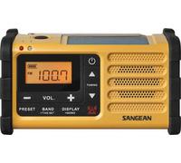 N/A FM Sangean MMR-88 noir, jaune fonction de charge de la batterie, lampe de poche, rechargeable, manivelle, panneau solaire
