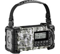 Sangean Radio d'urgence DAB+, FM AUX, USB, Bluetooth lampe de poche, rechargeable, fonction de charge de la batterie, panneau