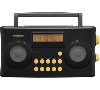 Sangean PR-D17 Radio de poche FM, AM, FM AUX synthèse vocale, touche sensitive, fonction réveil noir