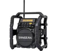 Sangean U-5 DBT Radio de chantier DAB+, FM AUX, Bluetooth étanche à leau, étanche à la poussière, résistant aux coups noir G