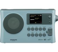 Sangean WFR-28BT Radio de table Internet DAB+, FM WiFi, Bluetooth, AUX fonction de charge de la batterie, Spotify bleu clair