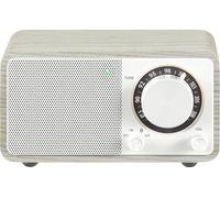SANGEAN WR-7 Plus (2ème génération) - Radio rétro compacte avec haut-parleur Bluetooth, réception FM, batterie intégrée, design portable et boîtier en bois véritable, chêne clair de lune