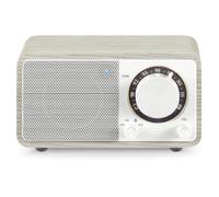 SANGEAN WR-7 Plus (2ème génération) - Radio rétro compacte avec haut-parleur Bluetooth, réception FM, batterie intégrée, design portable et boîtier en bois véritable, chêne foncé