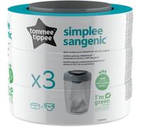 Sangenic Recharges De Poubelle À Couches Pour Simplee Sangenic, Protection Anti-Odeur Et Anti-Germe, Lot De 3