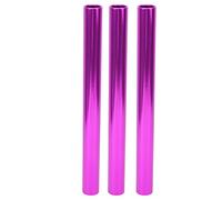 Sangeponiang, bâtons de Relais d'athlétisme, pour Match de Sprint, galvanoplastie en Alliage d'aluminium, Ensemble de 3 pièces, léger et Durable, équipement de Sport (Violet)