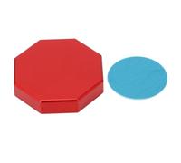 Sangeponiang Boîte à craies magnétique pour queue de billard, pour mini étui à craies de billard portable octogonal, universel pour craie ronde octogonale, fermeture magnétique (Rouge)