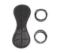 Sangeponiang Porte-craie de billard de poche magnétique, pince à craie en cuir pour queue de billard, accessoire de snooker, noir, conception pratique et durable, prise en main