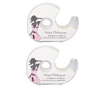 Sangeponiang Pour 2pcs, pour ruban vestimentaire, transparent double face, fixation en tissu, pour l'encolure, le cardigan, les poignets habillés, l'écharpe, le soutien-gorge