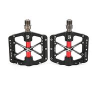 Sangeponiang, Pour VTT, Pédale en alliage d'aluminium CNC à 3 roulements, accessoires de vélo durables, légers, antidérapants, haute résistance, taille universelle, (Noir)