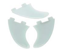 Sangeponiang PVC Fin remplacement, pour paddle banc, accessoire de planche de surf, sport aquatique extérieur, ensemble de 3 pcs, matériau durable, installation facile (Argent)