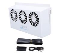 Sangeponiang Ventilateur d'échappement à la voiture à énergie 3 têtes d'élimination des odeurs Purificateur de viol de refroidissement Automobile (Blanc)