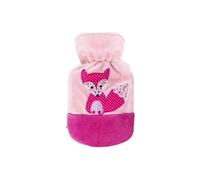 SANGER Bouillotte 0.8 litre rose avec Renard brodé pour enfant