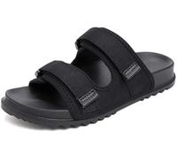 SANGHUN Diabétiques Pantoufles, Chaussures pour Orthopédique Pieds Enflés, Respirant ?dème Sandales Intérieur Extérieur Léger Extra Large Pantoufles (Black,45 EU)