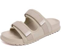 SANGHUN Diabétiques Pantoufles, Chaussures pour Orthopédique Pieds Enflés, Respirant ?dème Sandales Intérieur Extérieur Léger Extra Large Pantoufles (Beige,41 EU)