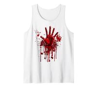 Sanglant Shirt Zombie Empreinte Main Éclaboussures Sang Débardeur