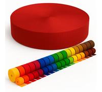 Sangle 2m 5m 10m 50m de long - 50 couleurs Largeurs: 10 mm 15 mm 20 mm 25 mm 30 mm 40 mm 50 mm Sangle en polypropylène pour sac, idéale pour les projets DIY et travaux manuels 519 Rouge carmin 20 mm x