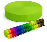 Sangle 2m 5m 10m 50m de long - 50 couleurs Largeurs: 10 mm 15 mm 20 mm 25 mm 30 mm 40 mm 50 mm Sangle en polypropylène pour sac, idéale pour les projets DIY et travaux manuels 041 Pistache 25 mm x 5 m