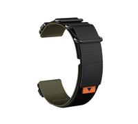 Sangle à anneau en Nylon à dégagement rapide, 22 ou 26mm, adaptée à for Garmin Fenix 7X/5X/5XPlus/6X/6XPro/5Plus 6Pro, sangle Interchangeable(Green black,26mm Fenix5X 5XPlus)