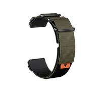 Sangle à anneau en Nylon à dégagement rapide, 22 ou 26mm, adaptée à for Garmin Fenix 7X/5X/5XPlus/6X/6XPro/5Plus 6Pro, sangle Interchangeable(Black green,22mm Fenix7)