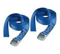 Sangle à bagages - MASTER LOCK - 2.5 m x 25 mm - Lot de 2 - Résistance 100 Kg - Boucle Zamak