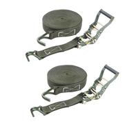 Sangle À Cliquet 5 Cm Sangle D'Arrimage Lot De 2 Sangles De Chargement Fixation pour Déménagement Remorques Motos Kayaks Toit Voiture avec Crochet Double J(W3.8cm/1.5in,L3m/118in)