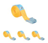 Sangle à cliquet avec Boucle Carpoint 5 m x 2,5cm, Orange (Lot de 4)