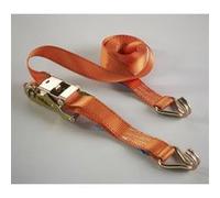 Master Lock Sangle d'arrimage 3211EURDAT avec crochets et cliquet, Orange, 4,5 m x 35 mm