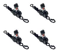 Sangle à cliquet rétractable auto-rétractable - Résistance à la rupture - 750 kg - Robuste - Pour sécuriser la cargaison, la moto, le camion