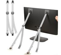 Sangle Anti-Bascule pour tv Perçage Réglable Sécurité Sangle | Acier pour robuste, sangle ajustable, empêche la pour chute, pour idéal enfants, animaux, salon chambre
