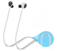 Sangle anti-perte en silicone pour écouteurs Sony Wf-1000xm5 - Cordon tour de cou sécurisé avec fermoir magnétique - Cordon de sport noir de 10 cm (blanc)