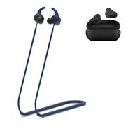 Sangle anti-perte pour écouteurs Beats Solo Buds - Anti-transpiration - Cordon tour de cou en silicone souple - Design spécial antidérapant - Accessoires de sport - Bleu
