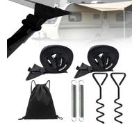 Sangle Anti Tempete pour Auvent de Camping Car,Tempête Accessoires de Camping,Sangle Tempête Store Camping Car,Kit de Fixation Store Banne Universelle de Tente, Caravane et Tendeurs
