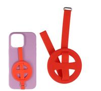 Sangle antidérapante pour les doigts - Boucle de traction souple, bande plate - Support pour fente cellulaire - Languette arrière en silicone - Couche de clip fine - Crochet élastique sûr - Section