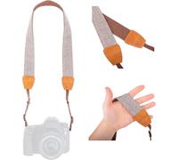 Sangle Appareil Photo- Courroie de Cou et d'épaule,Bandoulière Design Moderne,Tissu en Toile,Idéal pour Les appareils Photo Canon,Nikon,Sony,Fujifilm,Olympus,Leica (Beige)