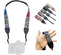 Sangle Appareil Photo-Courroie de Cou et d'épaule,Bandoulière Design Moderne,Tissu en Toile,Idéal pour Les appareils Photo Canon,Nikon,Sony,Fujifilm,Olympus,Leica (Foncée)