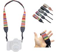 Sangle Appareil Photo-Courroie de Cou et d'épaule,Bandoulière Design Moderne,Tissu en Toile,Idéal pour Les appareils Photo Canon,Nikon,Sony,Fujifilm,Olympus,Leica (Claire)