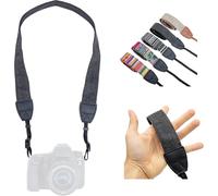 Sangle Appareil Photo-Courroie de Cou et d'épaule,Bandoulière Design Moderne,Tissu en Toile,Idéal pour Les appareils Photo Canon,Nikon,Sony,Fujifilm,Olympus,Leica (Anthracite)