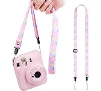 Sangle Appareil Photo pour Enfants,Sangle de Cou pour Appareil Photo pour Enfants,Lanière Appareil Photo pour Fujifilm Instax Mini Sony ZV-E10 ZV-1 ZV-1F Canon R50 M50 Nikon - Rose