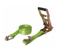 Sangle arrimage a cliquet 50mmx12m 5T et crochets bord de rive systeme ergo
