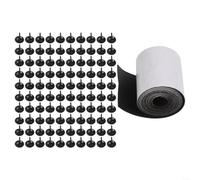 Sangle auto-adhésive en cuir PVC pour poutres de plafond, volets de chalet, cheminée, portes de grange, dissimulation, comprend 100 punaises (6 x 1,5 m)
