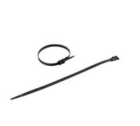 Sangle autobloquante | Serre câble plastique | Collier de serrage | Collier de serrage plastique | sachet avec accroche de 10 colliers auto|bloquants 9 mm x 350 mm | Noir | 709041 Debflex