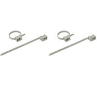 Sangle autobloquante | Serre câble plastique | Collier de serrage | Collier de serrage plastique | Sachet avec accroche de 10 colliers auto|bloquants 6 mm x 115 mm | Noir | 709011 Debflex (Lot de 2)