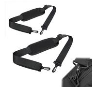 Sangle bandoulière sac réglable 2 pièces - 130cm + 160cm - noir - sangle épaule rembourrée ergonomique pour sacoche ordinateur, sac à bandoulière, usage bureau et voyage
