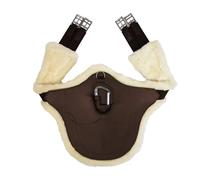 Sangle bavette d'équitation anatomique avec Mouton Kentucky Marron 130 cm