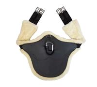 Sangle bavette d'équitation anatomique avec Mouton Kentucky Noir 140 cm