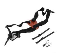 Sangle binoculaire élastique réglable pour l'extérieur - Cuir de vachette et caoutchouc, fixation sécurisée, légère et portable pour la chasse