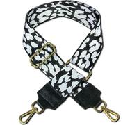 Sangle boho noir blanc Florence sangle motif serpent toile cuir D2OGP003YS
